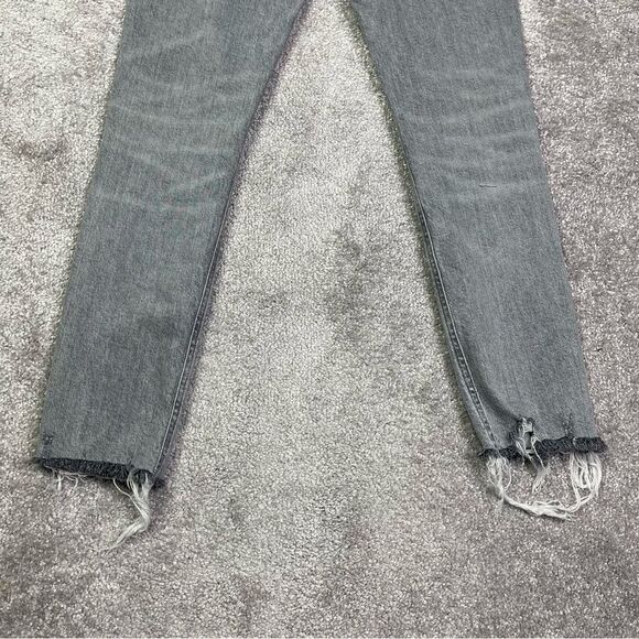 Agolde Nico Jeans Women’s 24 Gray Ankle Skinny High Rise Button Fly Stretch - Picture 5 of 13